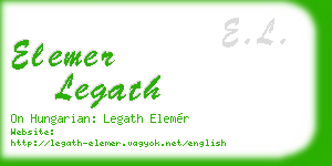 elemer legath business card